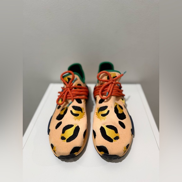 adidas Other - Pharrell X Adidas Animal Print Sneakers with Orange Laces
